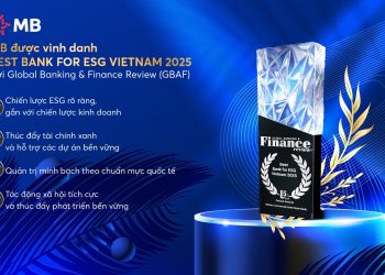 MB được vinh danh “Best Bank for ESG Vietnam 2025” bởi Global Banking & Finance Review