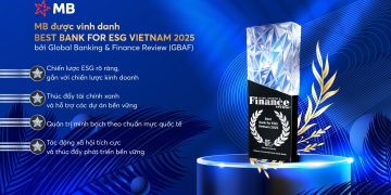 MB được vinh danh “Best Bank for ESG Vietnam 2025” bởi Global Banking & Finance Review